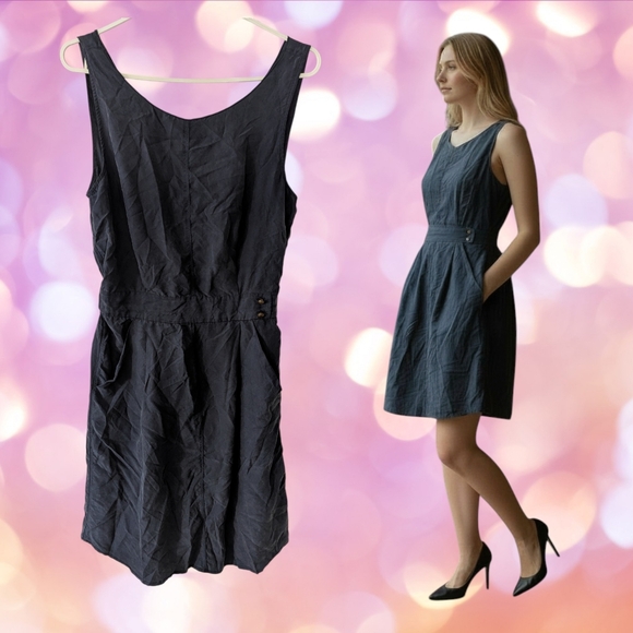 RW&CO. Dresses & Skirts - 2 For $20 - RW & Co. 100% Silk Blue-Gray Mini Dress With Pockets Size XS